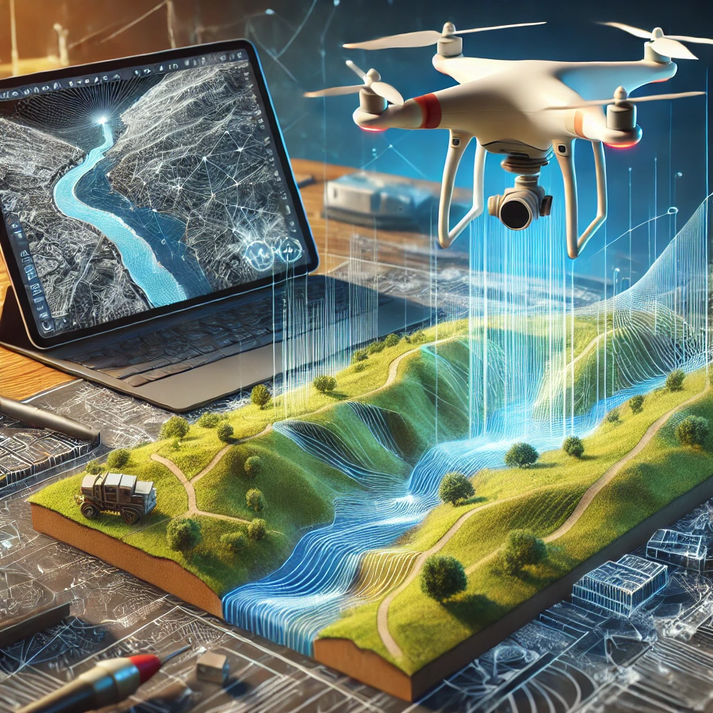 Drone capturing aerial data