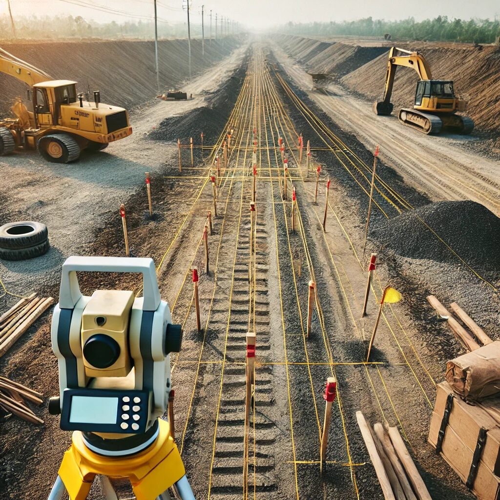 Setting out building corners